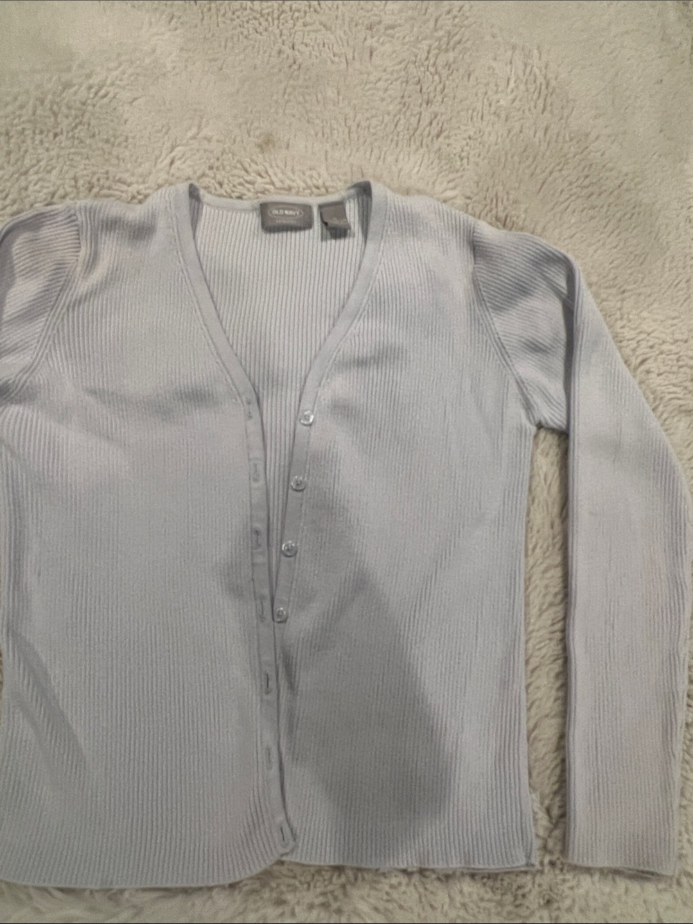 Old Navy Lightest blue Ribbed V‑Neck Cardigan